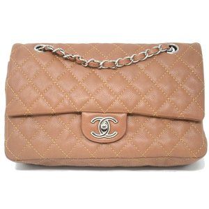 Chanel Classic Double Flap Medium Brown Caviar